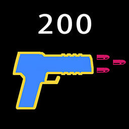 200 energy pistol hits