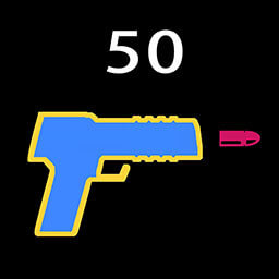 50 energy pistol hits